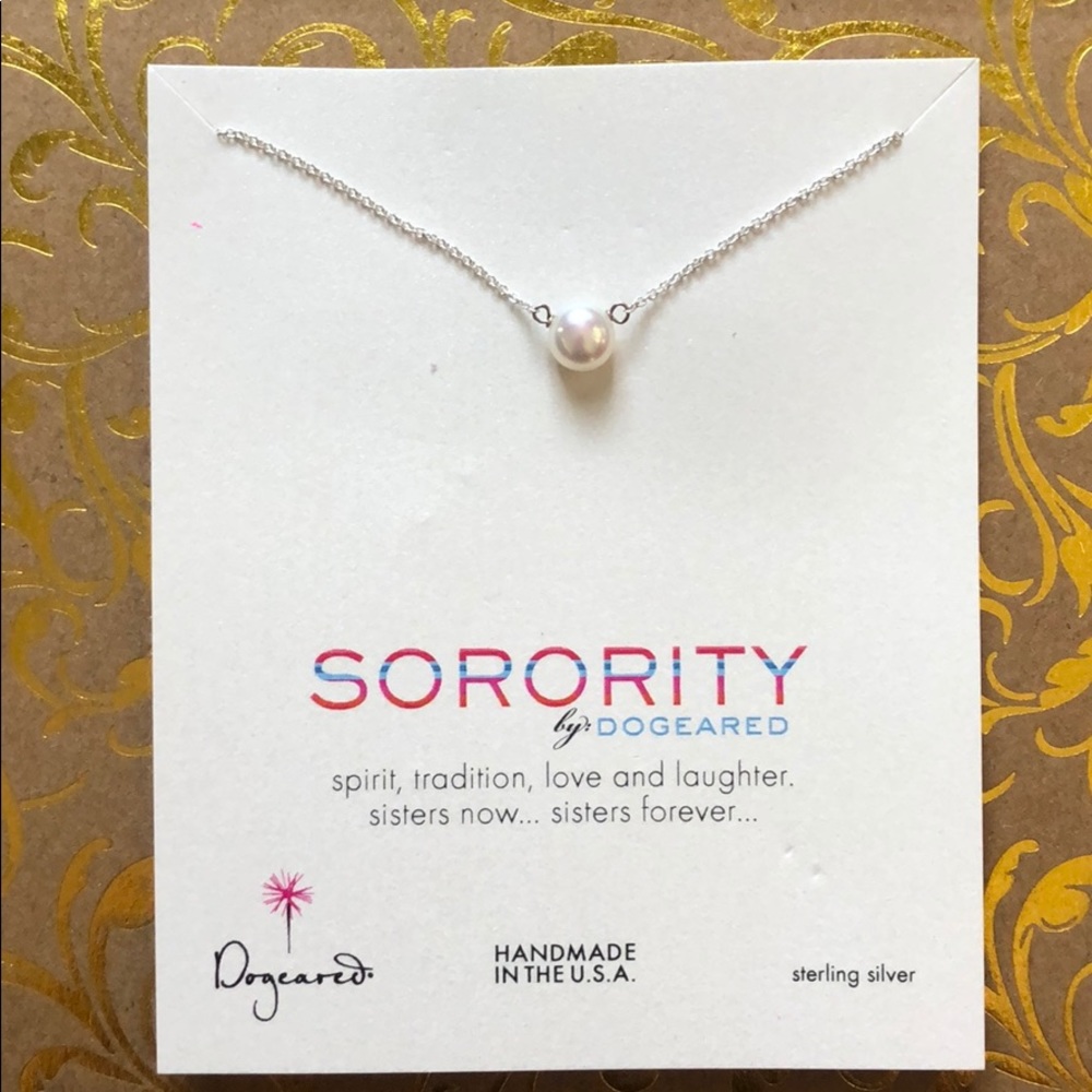 Sterling Silver Pearl Dogeared Necklace